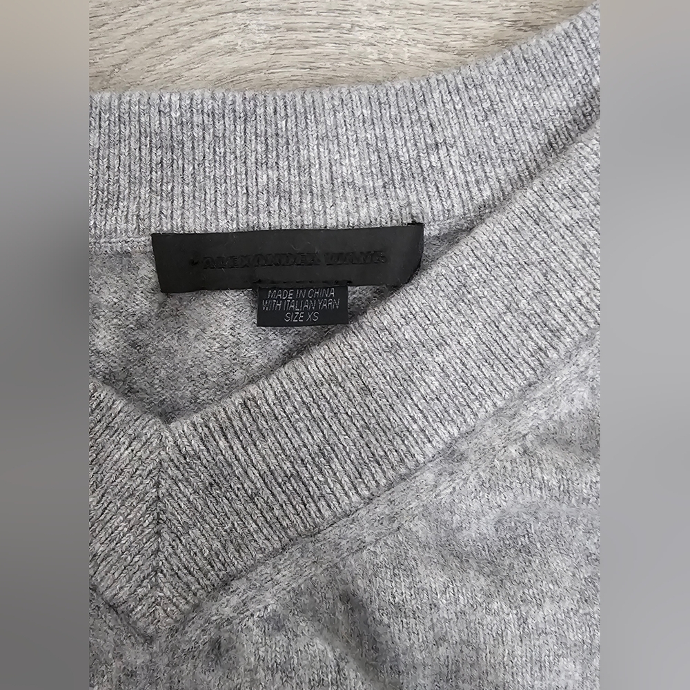 Women's Alexander Wang Asymmetrical Side Zip Pullover Sweater- Size X-small - Picture 2 of 3